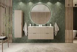 Meuble bas de salle de bain à suspendre avec une porte FLOW CACHEMIRE 40 cm