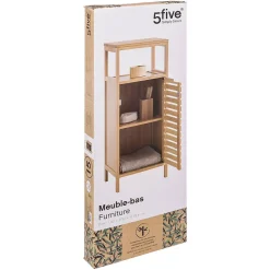 Meuble colonne 1 porte Bambou Sicela - 5Five
