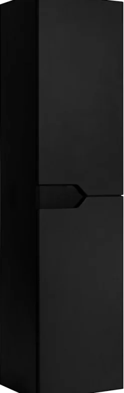 Meuble colonne de salle de bain suspendu MODERN noir 35 x 136 cm