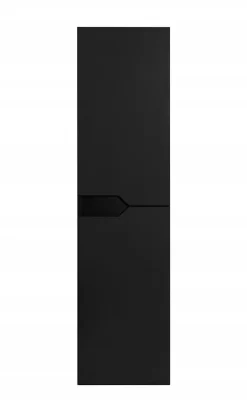 Meuble colonne de salle de bain suspendu MODERN noir 35 x 136 cm