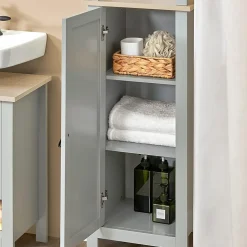 Meuble Colonne de Salle de Bain, Armoire Haute, BZR68-HG, SoBuy