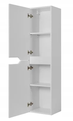 Meuble colonne de salle de bain suspendu MODERN blanc 35 x 136 cm