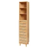 Meuble colonne de salle de bain Epind bambou 180 x 33 x 30 cm naturel