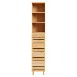 Meuble colonne de salle de bain Epind bambou 180 x 33 x 30 cm naturel