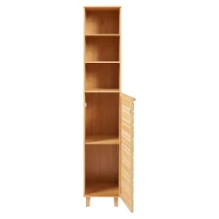 Meuble colonne de salle de bain Epind bambou 180 x 33 x 30 cm naturel