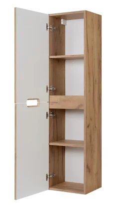 Meuble colonne de salle de bain suspendu VENA chêne 36 x 136 cm