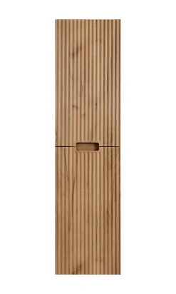 Meuble colonne de salle de bain suspendu VENA chêne 36 x 136 cm