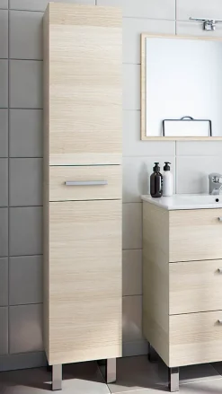 Meuble colonne de salle de bains l.35 cm effet bois Ondise