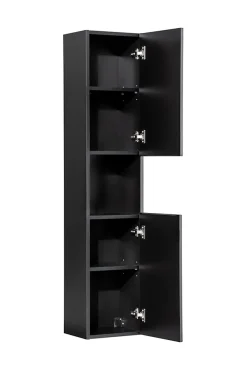 Meuble colonne de salle de bain à suspendre NOVA NOIR 30 X 140 cm