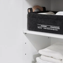 Meuble Colonne de Salle de Bain avec 6 Compartiments de Rangement, BZR91-W, SoBuy
