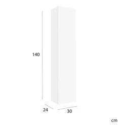 Meuble colonne de salle de bain H 140 cm coloris blanc mat à suspendre - KARAIB