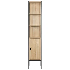Meuble colonne salle de bain DETROIT 1 porte design industriel