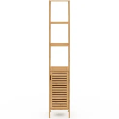 Meuble colonne salle de bain bambou BEA 1 porte