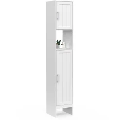 Meuble colonne salle de bain WALDO 2 portes blanc