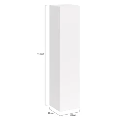 Meuble colonne salle de bain suspendu blanc LILA