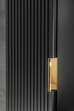 Meuble colonne suspendu de salle de bain ADEL NOIR 35 x 140 cm