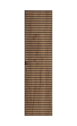 Meuble colonne suspendu de salle de bain AURA LOFT noir et chêne 35/136 cm