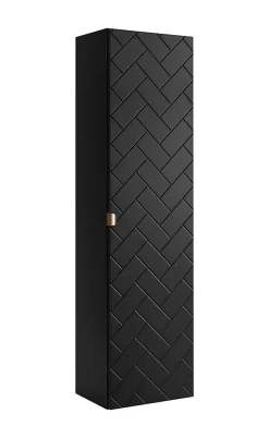 Meuble colonne suspendu de salle de bain MADIS NOIR 35 X 136 cm G