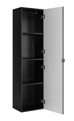 Meuble colonne suspendu de salle de bain MADIS NOIR 35 X 136 cm G