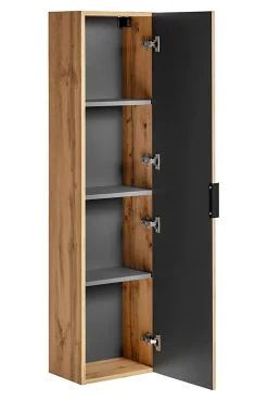 Meuble colonne suspendu de salle de bain ADEL CHÊNE 35 x 140 cm