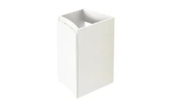 Meuble complément sous vasque blanc Vague 34 cm version gauche