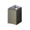 Meuble complément sous vasque kaki mat Vague 34 cm version droite