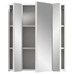 Meuble de rangement avec miroirs Blanc laqué KLEANKIN