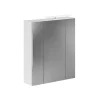 Meuble de rangement avec miroirs et LED Blanc laqué KLEANKIN