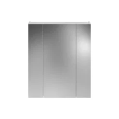 Meuble de rangement avec miroirs et LED Blanc laqué KLEANKIN