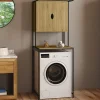 Meuble de rangement dessus machine à laver avec placard DETROIT design industriel