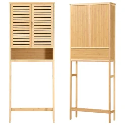 Meuble de rangement Geta pour WC à 2 portes 170 x 66 x 23 cm en.casa