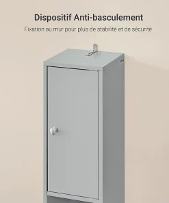 Meuble de Rangement Meuble Colonne Armoire de Toilette, BZR34-HG, SoBuy