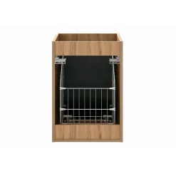 Meuble de rangement NOXERA 40 cm Avec panier à linge Coloris chene wotan Meuble suspendu