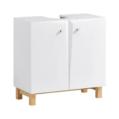 Meuble de Rangement pour Salle de Bain avec 2 Portes, BZR92-W, SoBuy