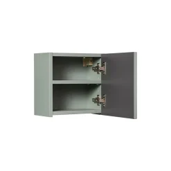 Meuble de rangement salle de bain ELVINA 1 porte 30x30 cm Vert sauge pastel Meuble suspendu