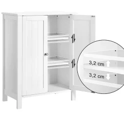 Meuble de rangement salle de bain avec 2 portes - L60 cm