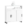 Meuble de Rangement Salle de Bain Armoire WC pour Papier Toilette, BZR02-W, SoBuy