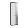 Meuble de rangement SCOTT Blanc brillant 6 niches, 1 porte À poser