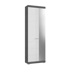 Meuble de rangement SCOTT Blanc brillant 6 niches, 1 porte À poser