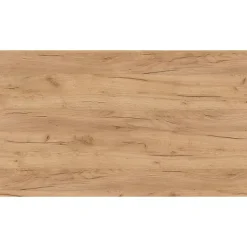 Meuble de salle de bain - 80 cm - Avec vasque à poser - Effet chêne brut - A suspendre - KARAIB