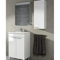 Meuble de salle de bain - ARKITMOBEL - Koncept - Colonne moderne - Blanc - À monter soi-même