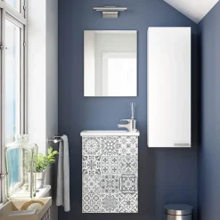 Meuble de salle de bain - ARKITMOBEL - Koncept - Colonne moderne - Blanc - À monter soi-même