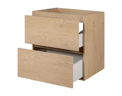 Meuble de salle de bain 60 cm, Couleur : Chêne Clair, 60 x 46 x 60,7 cm, sans plan de travail
