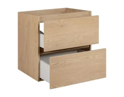 Meuble de salle de bain 60 cm, Couleur : Chêne Clair, 60 x 46 x 60,7 cm, sans plan de travail