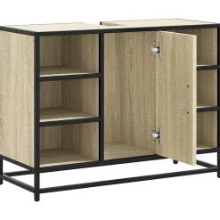 Meuble de salle de bain avec lavabo Chêne Sonoma 80 x 33 x 60 cm Bois d'ingénierie vidaXL