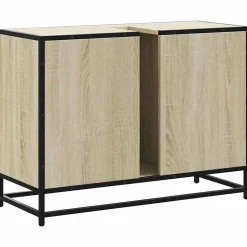 Meuble de salle de bain avec lavabo Chêne Sonoma 80 x 33 x 60 cm Bois d'ingénierie vidaXL