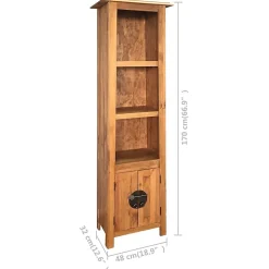Meuble de salle de bain autoportant Bois pin massif 48x32x170cm vidaXL