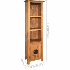 Meuble de salle de bain autoportant Bois pin massif 48x32x170cm vidaXL