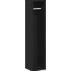 Meuble de salle de bain avec porte-rouleau noir 20,5x20x90 cm vidaXL