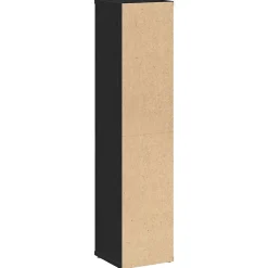 Meuble de salle de bain avec porte-rouleau noir 20,5x20x90 cm vidaXL